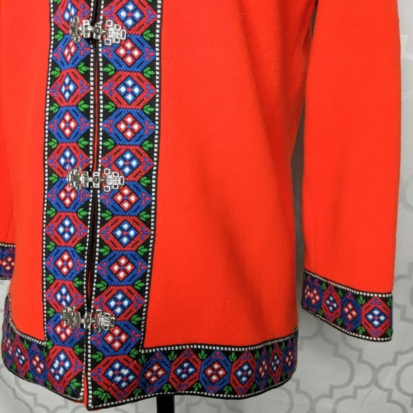 Vtg Danico Model Red Wool Coat - Picture 3 of 8